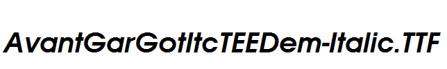 AvantGarGotItcTEEDem-Italic.TTF