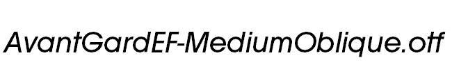 AvantGardEF-MediumOblique.otf