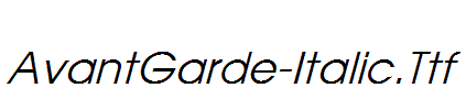 AvantGarde-Italic.Ttf