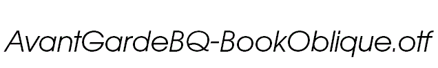 AvantGardeBQ-BookOblique.otf