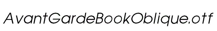 AvantGardeBookOblique.otf