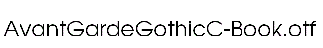 AvantGardeGothicC-Book.otf