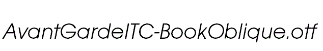 AvantGardeITC-BookOblique.otf