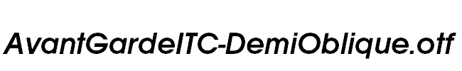 AvantGardeITC-DemiOblique.otf