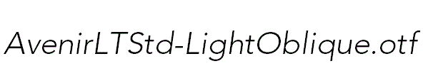 AvenirLTStd-LightOblique.otf