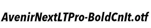 AvenirNextLTPro-BoldCnIt.otf