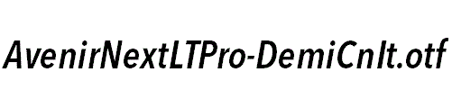 AvenirNextLTPro-DemiCnIt.otf