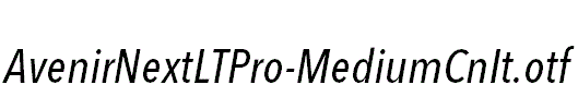 AvenirNextLTPro-MediumCnIt.otf