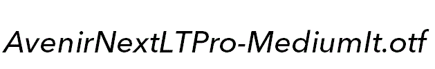 AvenirNextLTPro-MediumIt.otf