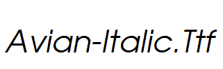 Avian-Italic.Ttf