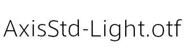 AxisStd-Light.otf