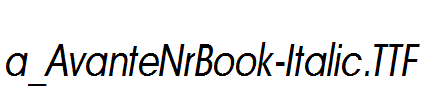 a_AvanteNrBook-Italic.TTF