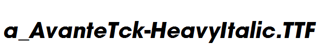 a_AvanteTck-HeavyItalic.TTF