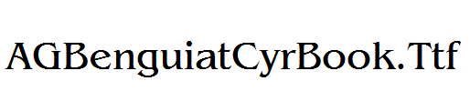 AGBenguiatCyrBook.Ttf