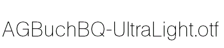 AGBuchBQ-UltraLight.otf