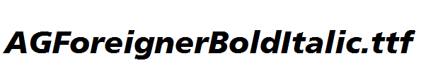 AGForeignerBoldItalic.ttf