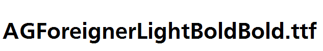 AGForeignerLightBoldBold.ttf