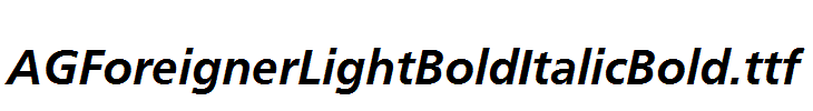 AGForeignerLightBoldItalicBold.ttf