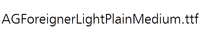 AGForeignerLightPlainMedium.ttf