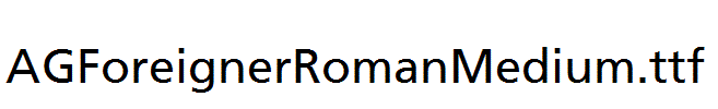 AGForeignerRomanMedium.ttf