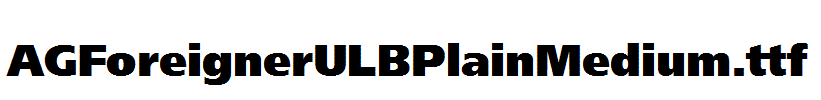 AGForeignerULBPlainMedium.ttf