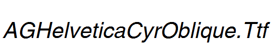 AGHelveticaCyrOblique.Ttf