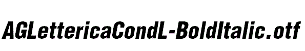 AGLettericaCondL-BoldItalic.otf