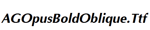 AGOpusBoldOblique.Ttf