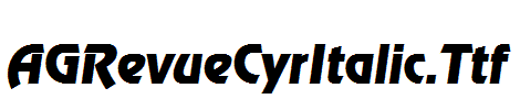AGRevueCyrItalic.Ttf