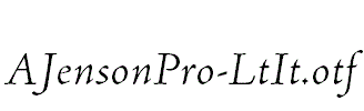 AJensonPro-LtIt.otf
