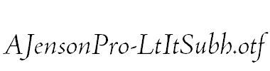 AJensonPro-LtItSubh.otf