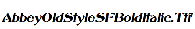 AbbeyOldStyleSFBoldItalic.Ttf