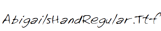 AbigailsHandRegular.Ttf