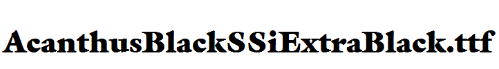 AcanthusBlackSSiExtraBlack.ttf