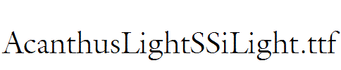 AcanthusLightSSiLight.ttf