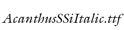 AcanthusSSiItalic.ttf