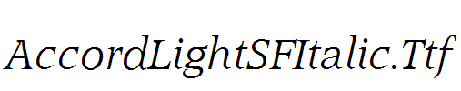 AccordLightSFItalic.Ttf