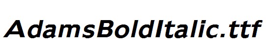 AdamsBoldItalic.ttf