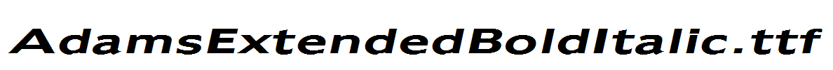 AdamsExtendedBoldItalic.ttf