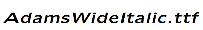 AdamsWideItalic.ttf
