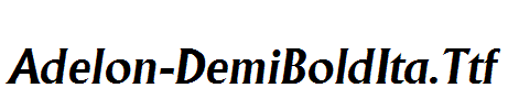 Adelon-DemiBoldIta.Ttf