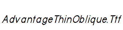 AdvantageThinOblique.Ttf