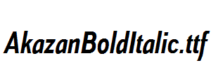AkazanBoldItalic.ttf