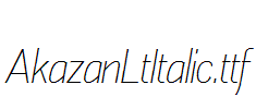 AkazanLtItalic.ttf
