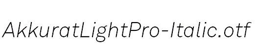 AkkuratLightPro-Italic.otf