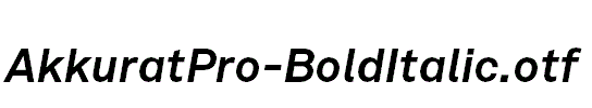 AkkuratPro-BoldItalic.otf