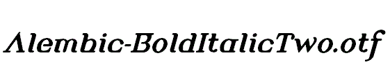 Alembic-BoldItalicTwo.otf