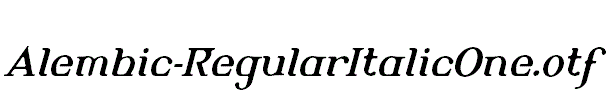 Alembic-RegularItalicOne.otf