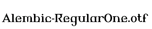 Alembic-RegularOne.otf