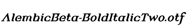 AlembicBeta-BoldItalicTwo.otf